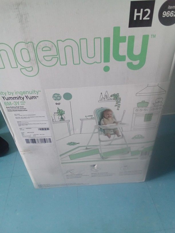 Ingenuity High Chair, Brand New Never Worn 0-3 Month Clothes, Newborn Diapers, Baby Carrier