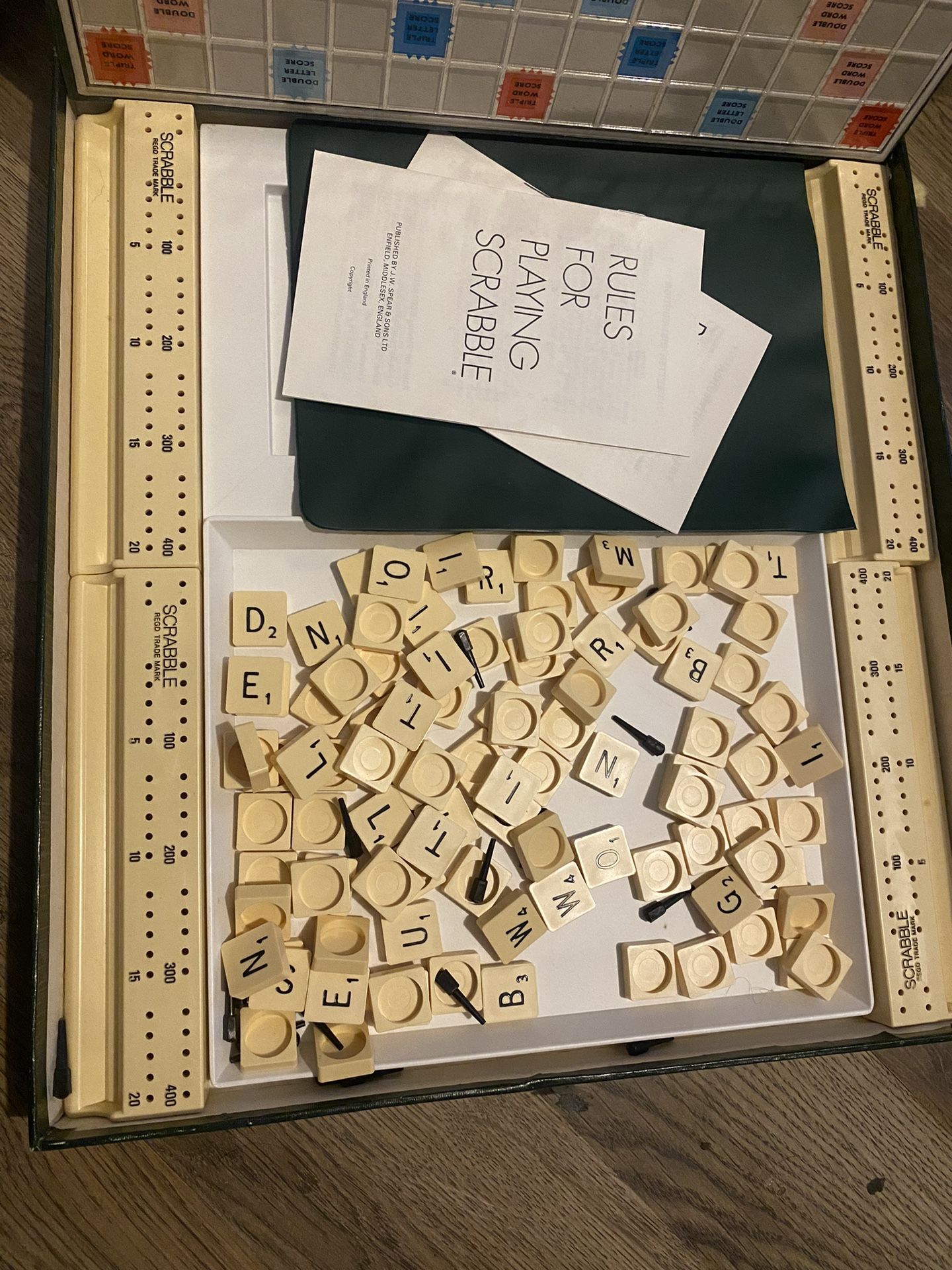 Vintage 1973 Scrabble Deluxe Spears Games