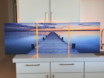 3-Piece Sunset Canvas Wall Art – $40