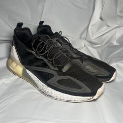 Adidas ZX 2K Boost Core Black White Size 10 Mens Running Shoes Sneakers FZ2946