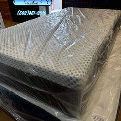 Queen Extra Firm Mattress And Box Spring Bed Set Cama Nueva 