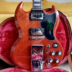 2022 Gibson SG Standard '61 Les Paul with Sideways Vibrola Vintage Cherry