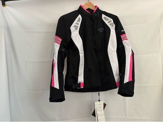 Women's Mesh Motorcycle Jacket Black Pink White