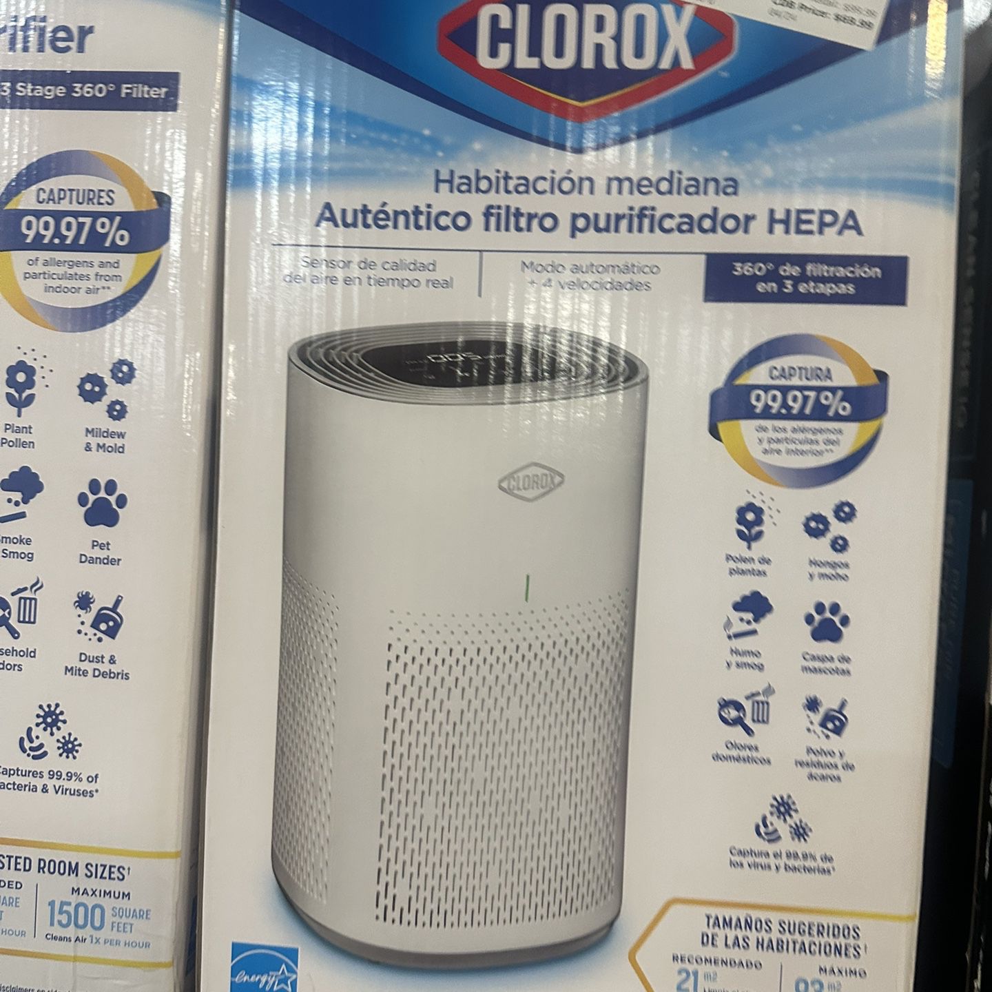 Clorox Air Purifiers for Home, True HEPA Filter