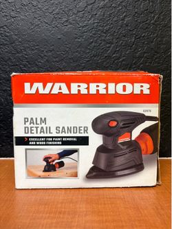 Warrior 63976 Palm Detail Sander Corded Electric Black Orange