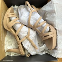 Naturalizer Baylor Crème Brulee Beige Cream Tan Sandal Heel 7.5W Women