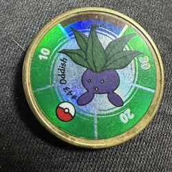 Pokémon Battling Coin  Vintage 1999  #43 ODDISH -  Hasbro Nintendo - Holographic Rare