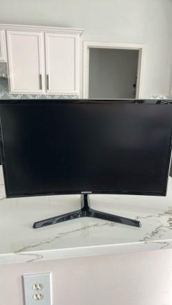 SAMSUNG 23.5” CF396 Curved Computer Monitor, AMD FreeSync for Advanced Gaming, 4ms Response Time, Wide Viewing Angle, Ultra Slim Design, LC24F396FHNXZ
