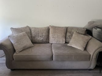 Gray Sofa + Loveseat Set