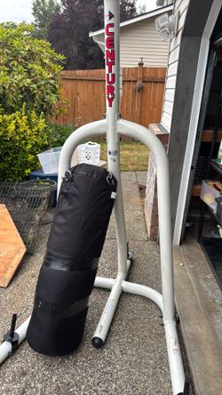 boxing heavy bag and frame