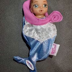 Baby Born 4” doll w/ mermaid costume 