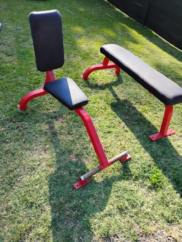Cybex Flat And Upright Weight Bench Commercial Heavy Gauge