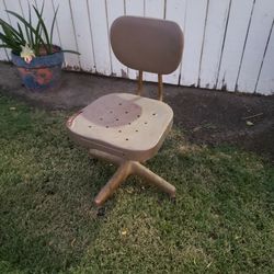 Vintage Metal Swivel Desk Chair