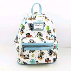 Disney Parks Mickey Minnie Runaway Railway Loungefly Mini Backpack & Wallet
