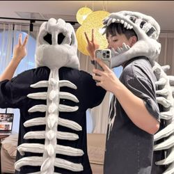 Dinosaur Skeleton Plush Costume（adult size)