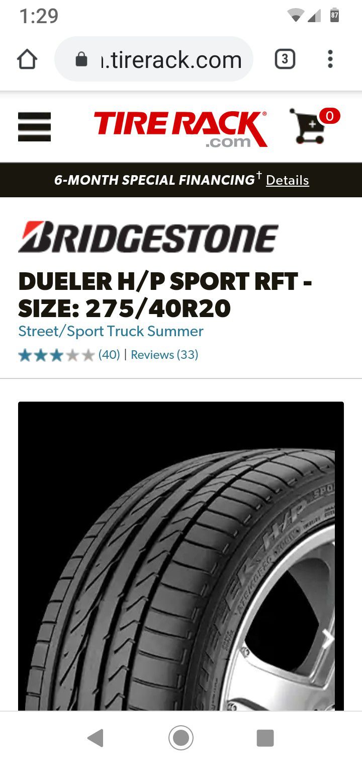 Bridgestone 275 40 r20 1 tire