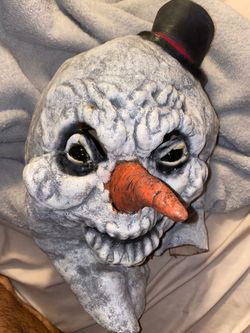 Ghoulish Productions Evil Jack Frost Snowman Latex Mask Halloween Adult