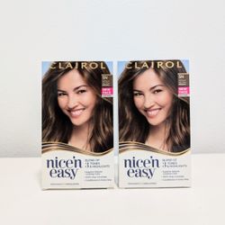 Clairol Nice'n Easy Permanent Hair Color Dye Kit, Medium Neutral Brown