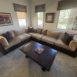 RM Leather/Down Sectional Sofa