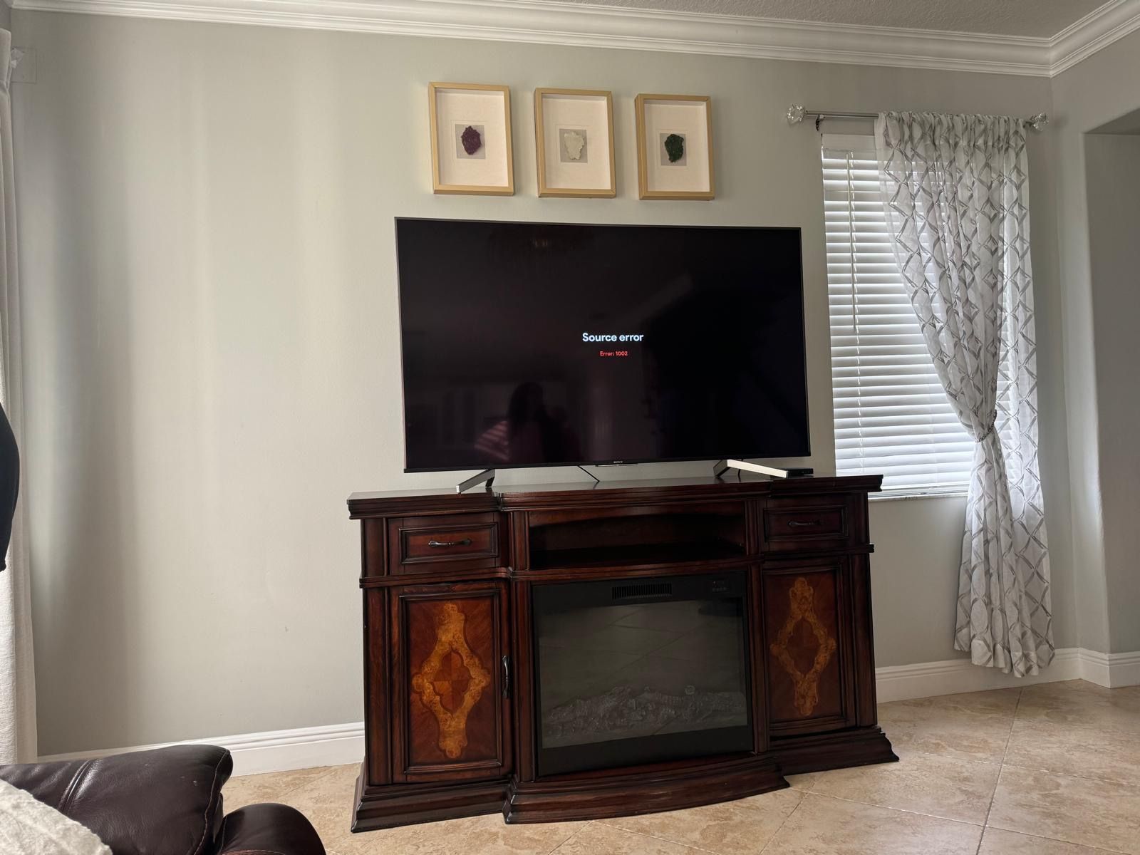 TV stand + electronic Fire place (CHEAP!)