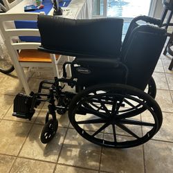 Wheelchair- Invacare Tracer SX5 Wheelchair With 18” Seat Width + Footrests 