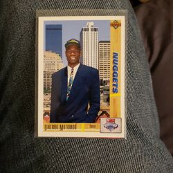 Dikembe Mutombo Rookie Card Denver Nuggets...