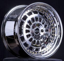 JNC046 Platinum Gold Rivets Wheels - 15"-19"