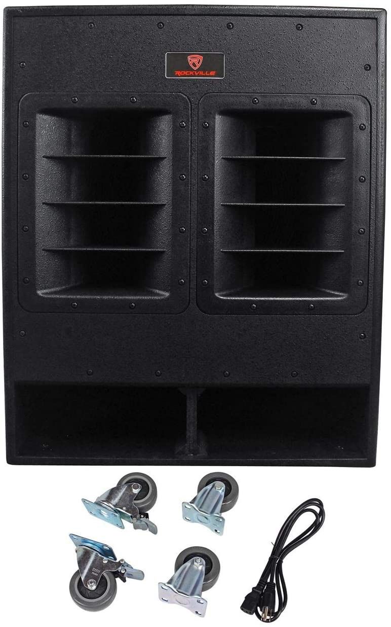 Rockville RBG18FA 18" 3000w Active Powered Pro Subwoofer Folded Horn PA/DJ Sub