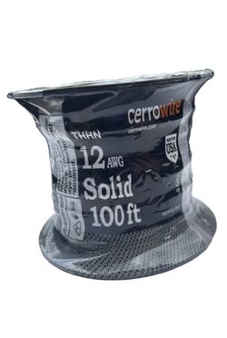 Cerrowire THHN 12 AWG Solid Wire 100ft