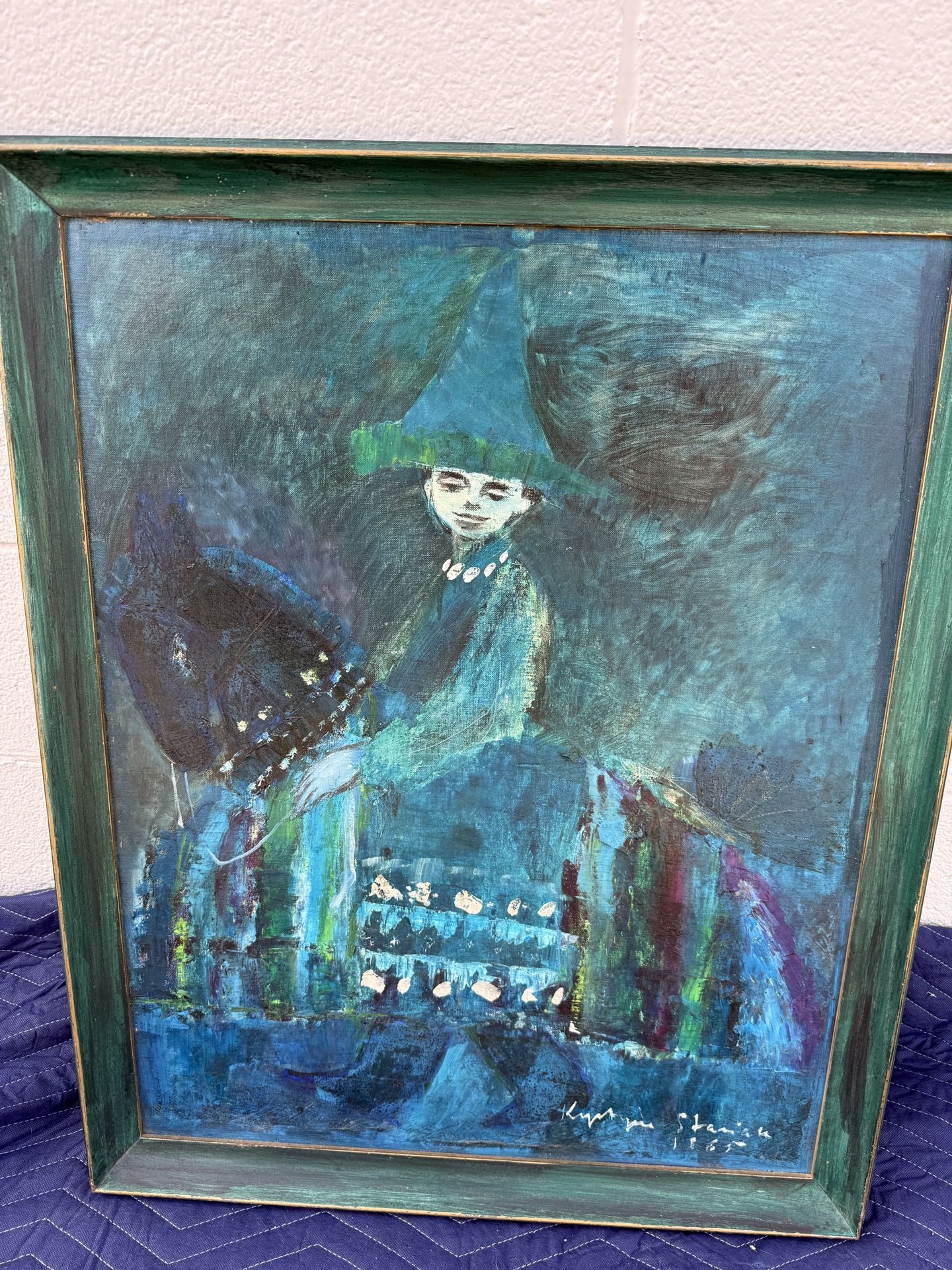Oil painting signed Krystyna Stasiak 1965.