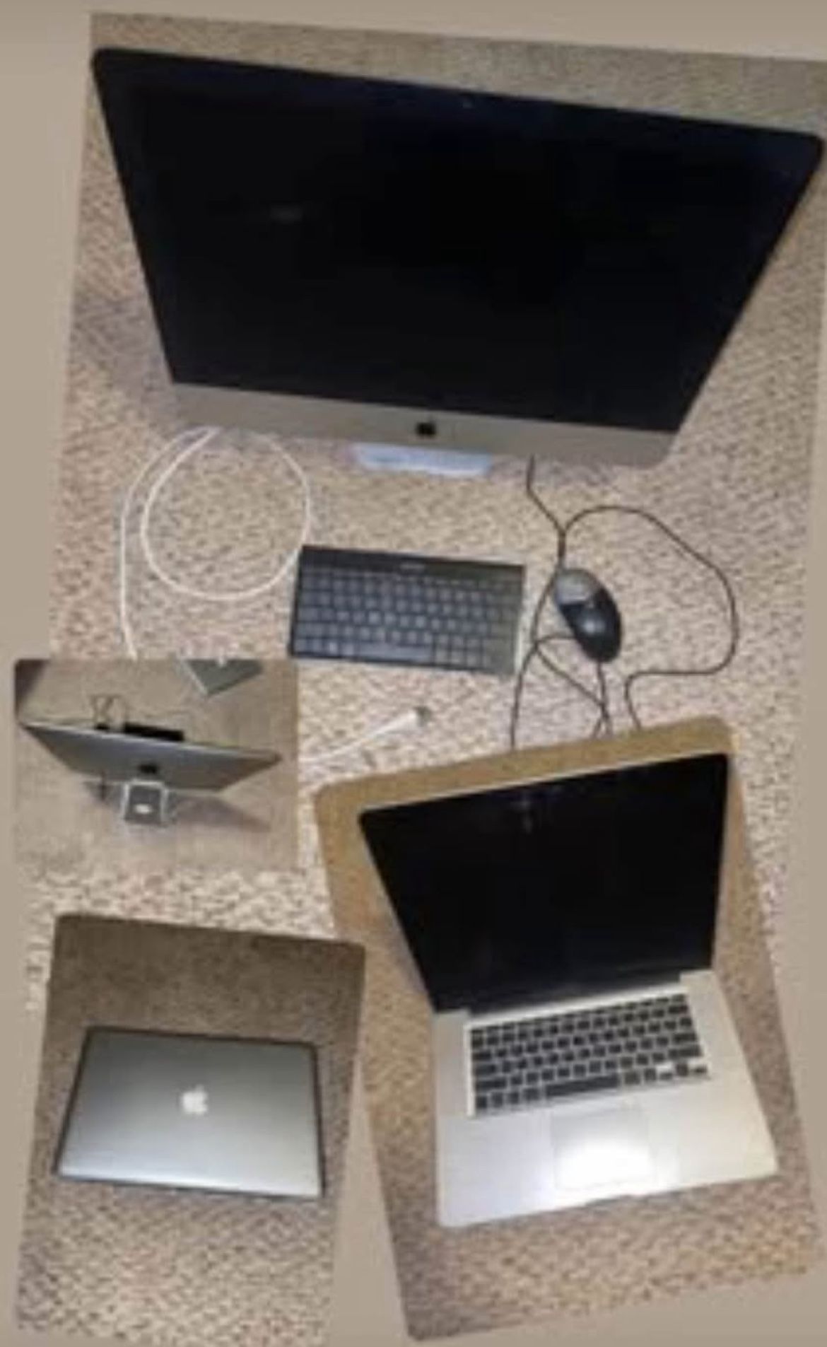 APPLE BUNDLE IMAC & MACBOOK PRO LAPTOP OLD SCHOOL CLASSIC COMPUTERS- PLEASE READ AS-IS SALES FROM ESTATE CLEANOUT SEE PICTURES…. No Password Access