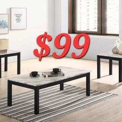 3PC SET COFFEE TABLE FINANCING IS EASY NO CREDIT IS OK