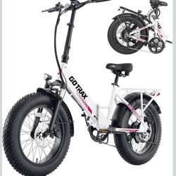 20" Folding Electric Bike with 55 Miles (Pedal-assist1) by 48V Battery