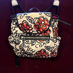 Authentic Coach Poppy Daisy Floral Graffiti Backpack