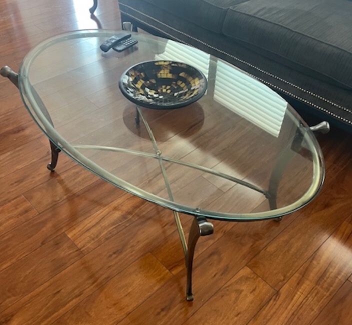 Coffee Table-glass top