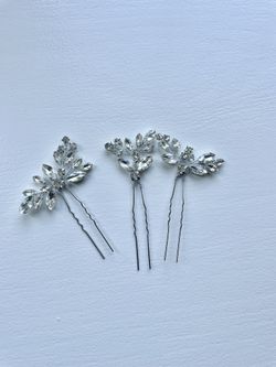 Silver Floral Hair Pins