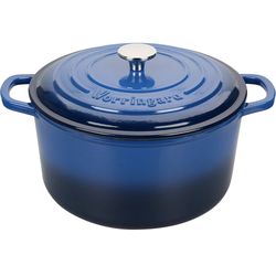 Enameled Cast Iron Dutch Oven Pot with Lid( 6 Quart, Blue)