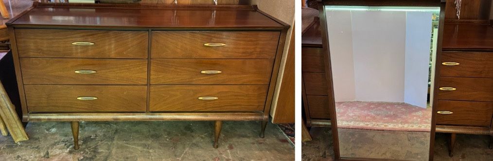 Beautiful 6 Drawer United Furniture Corp. Dresser & Mirror