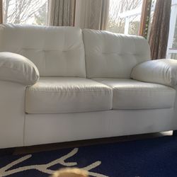 Leather White Couch