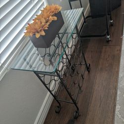 Wine Rack With Glass Top