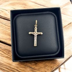 14k Gold Crucifix Pendant