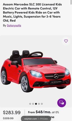 12V Battery Powered Mercedes SLC 300 Kids Electric Car