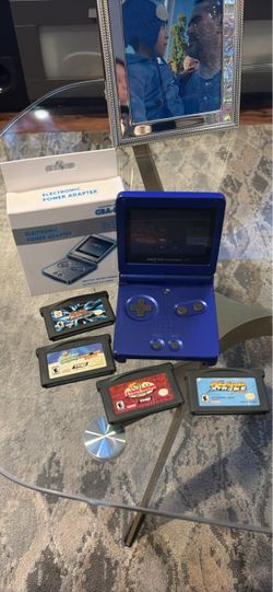 Original Blue Nintendo Gameboy Advance SP Bundle