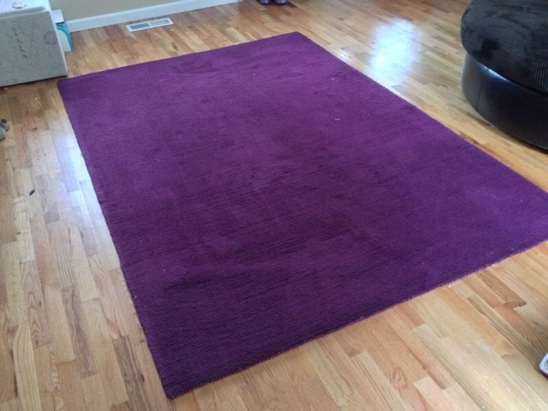 Ikea ALMSTED Purple Rug & Matching Curtains