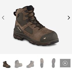 SIZE 5.5 IRISH SETTER BY RED WING WATERPROOF LEATHER SAFETY TOE BOOTS BRAND NEW 
