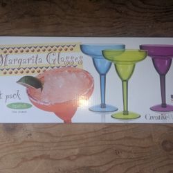 Set of Four Margarita Glasses