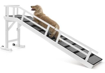 Dog Ramp Furniture Wooden Pet Ramp with Gentle Slope and Removable Side Rails New, Open Box