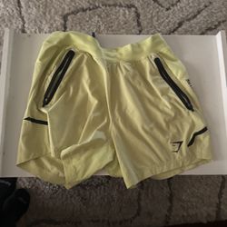 Gym Shark Yellow Shorts Medium 