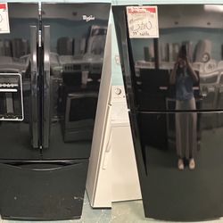 BLACK & ALMOND FRIDGES 30-33” IN GREAT CONDITION 
