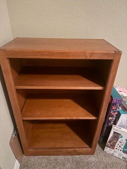 Wooden 3-Shelf Bookcase